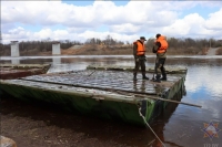 В Новополоцке спасатели готовятся возвести понтонный мост